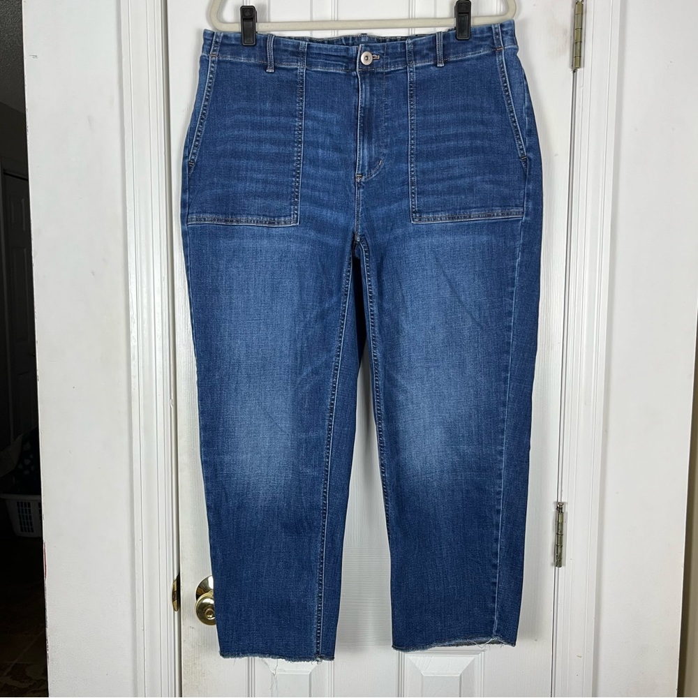 Classic Blue Women's Denim Crop Jeans